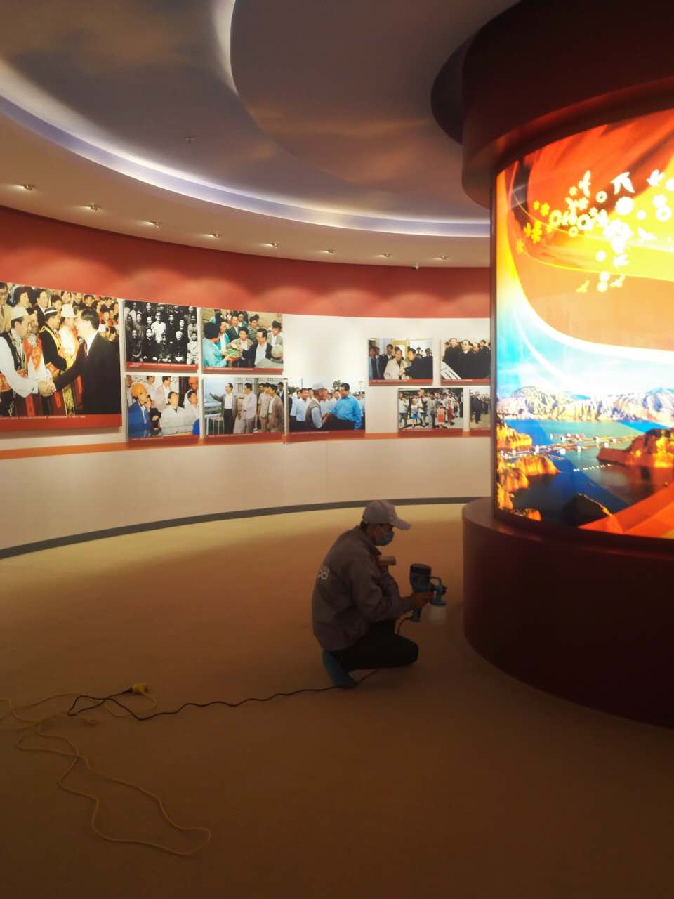 臨夏市博物館過道施工 臨夏市博物館過道施工