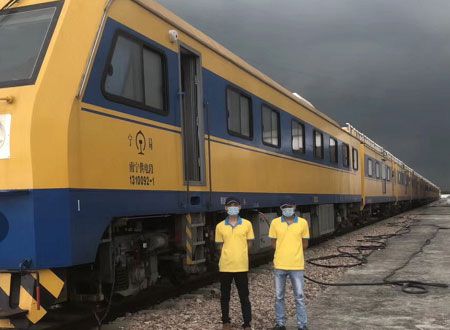 中國中車集團(tuán)JJC檢修列車-南寧站除甲醛施工案例